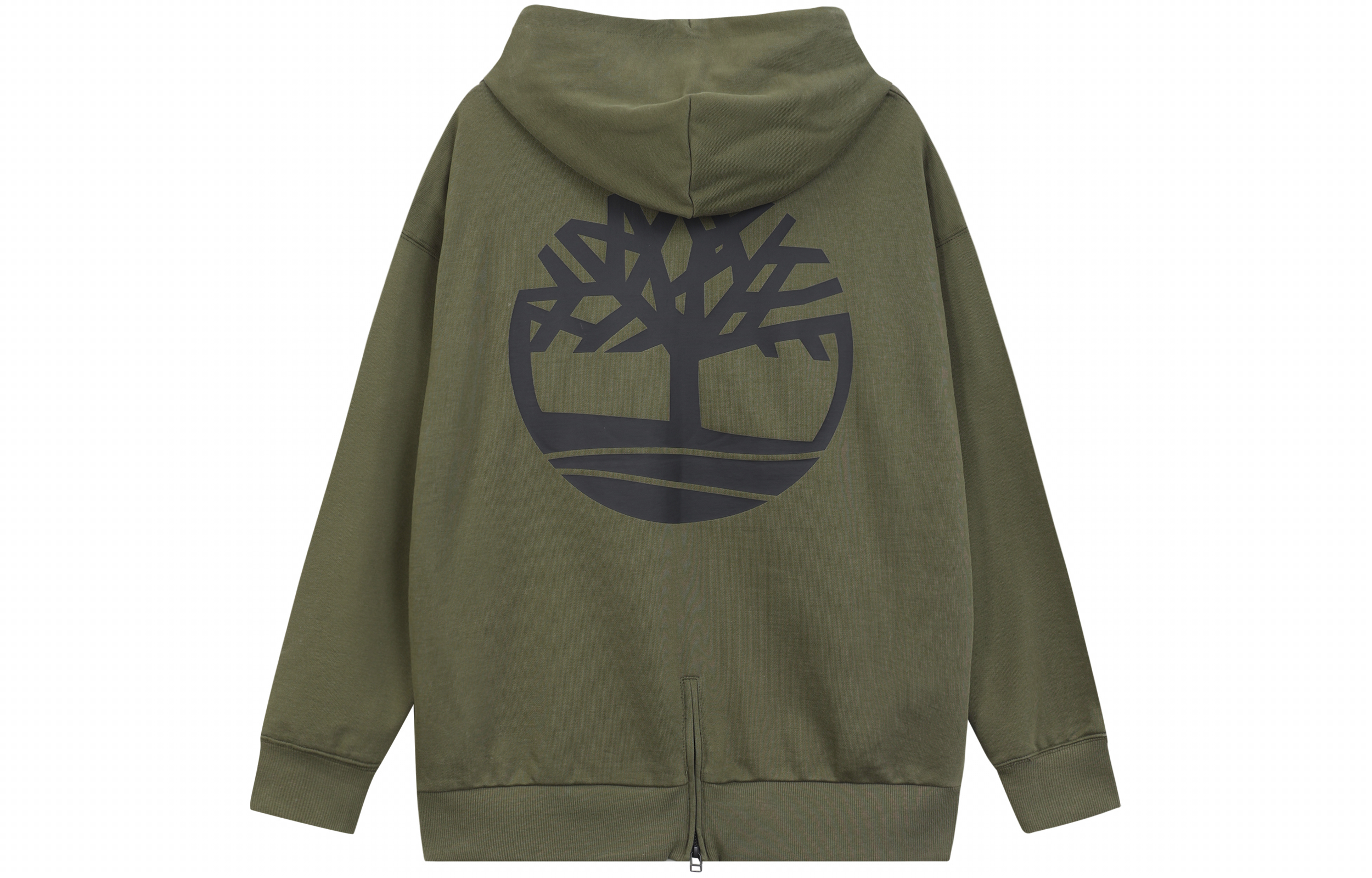 Timberland Olive Green Back Logo Print Pullover Hoodie A5PVA-A58