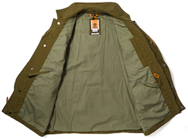 Shop Timberland 橄欖綠戶外多功能口袋外套 A29SU-302