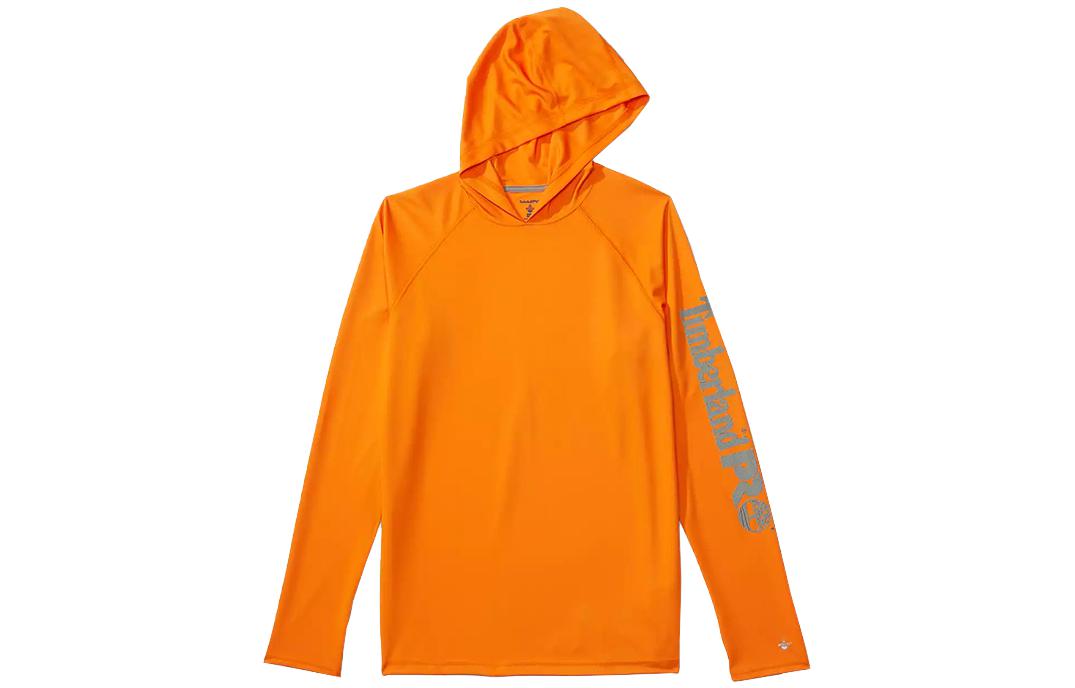 Timberland Orange Hoodie with Letter Print Design A1V74-D67
