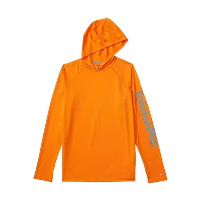 Timberland Orange Hoodie with Letter Print Design A1V74-D67