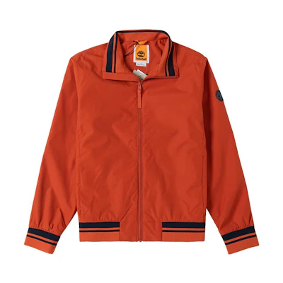 Timberland Orange Solid Color Loose-Fit Woven Jacket A24TXCL7
