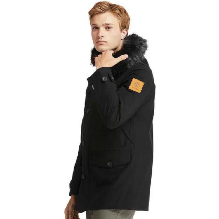 Sizing Timberland Jaket Logo Bertudung 3-dalam-1 Outdoor - Hitam A2BBE-001