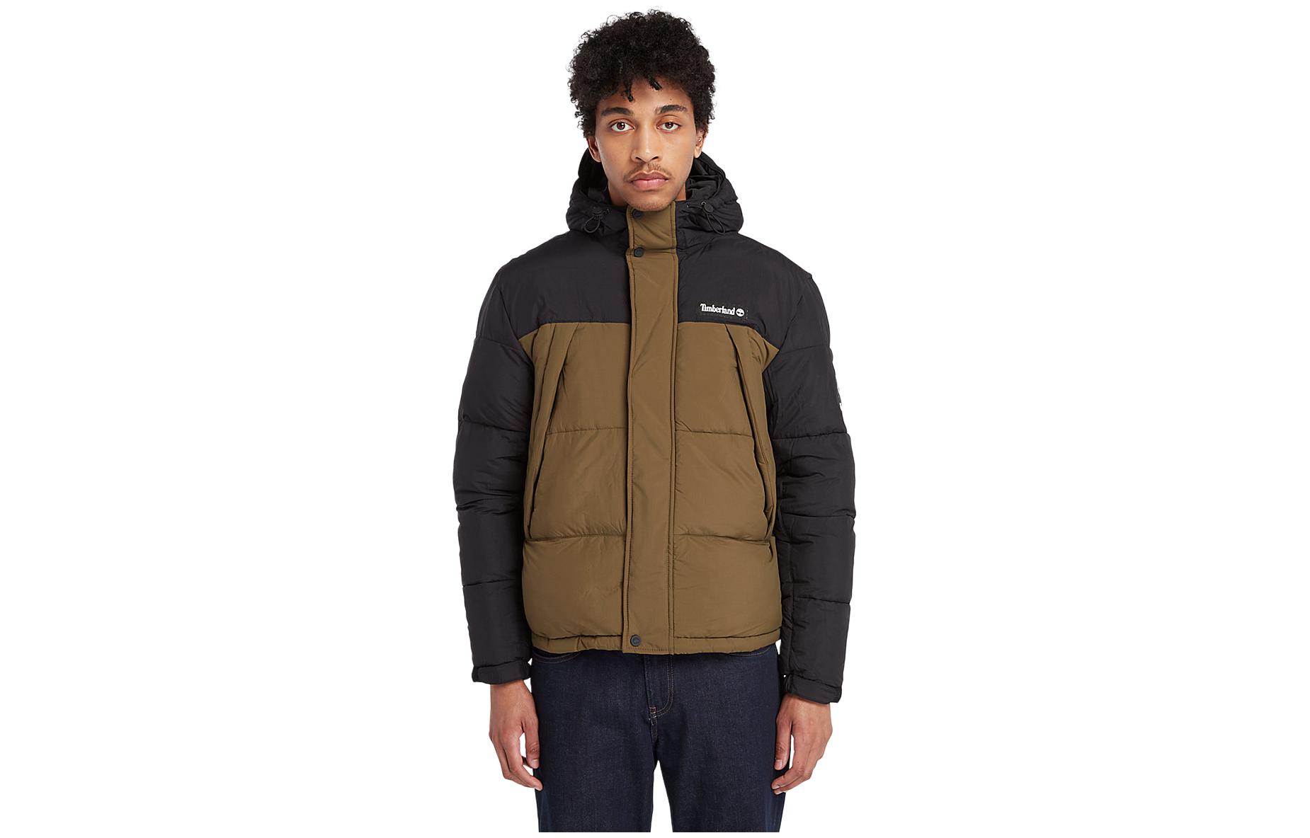 Timberland Outdoor Archive Colorblock Waterproof Hooded Jacket Green Mens A6S41-DX8