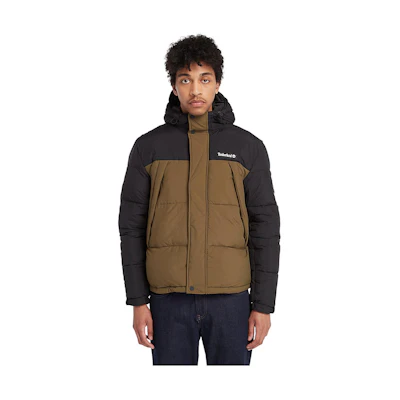 Timberland Outdoor Archive Colorblock Waterproof Hooded Jacket Green Mens A6S41-DX8