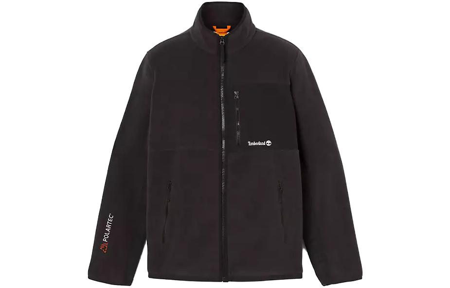 Timberland Outdoor Archive Re-Issue Fleece Jacket Black Logo Zip-Up Outdoor Jacket A6NH1-001