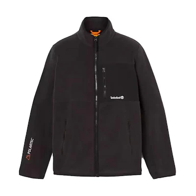 Timberland Outdoor Archive Re-Issue Fleece Jacket Black Logo Zip-Up Outdoor Jacket A6NH1-001