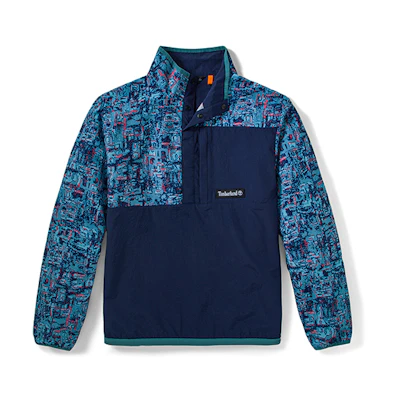 Timberland Outdoor Casual Printed Patchwork Work Jacket Men’s Navy Blue A2D5F-BK9