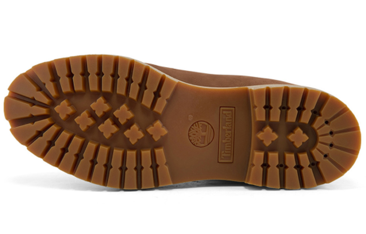 Timberland PRM 6 Inch Waterproof Wide Fit Boots 'Brown Nubuck with Yellow and Red Collar' 圖 5