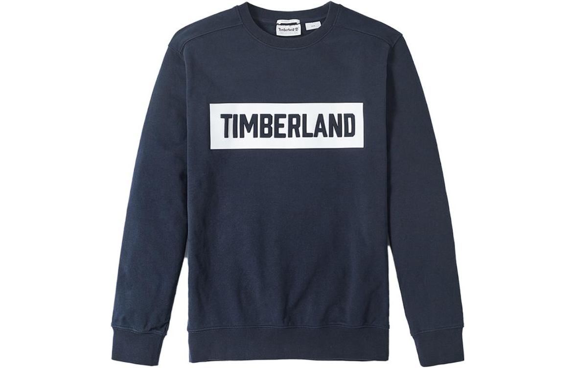 Timberland Outdoor Crewneck Letter Print Sweatshirt Deep Sapphire Blue A2BHY-433