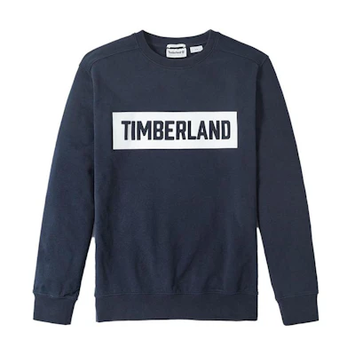 Timberland Outdoor Crewneck Letter Print Sweatshirt Deep Sapphire Blue A2BHY-433