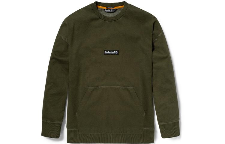 Timberland Outdoor Embroidered Pullover Crewneck Sweatshirt Olive Green A2438-A58