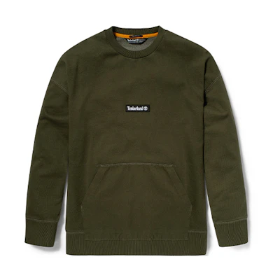 Timberland Outdoor Embroidered Pullover Crewneck Sweatshirt Olive Green A2438-A58