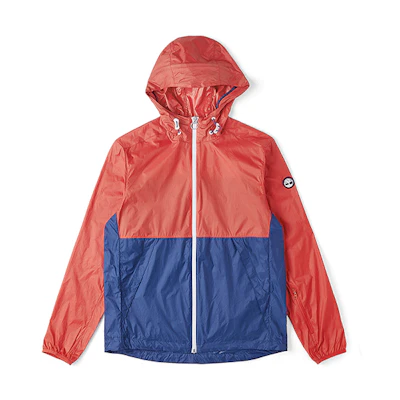 Timberland Outdoor Lightweight Hooded Jacket for Men - Blue Orange Patchwork A1OLG-T79