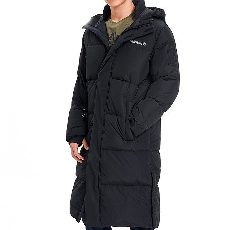 Lookbook Timberland Outdoor Long Cotton Jacket Unisex Black Winter Warm Casual Wear A1OMM001