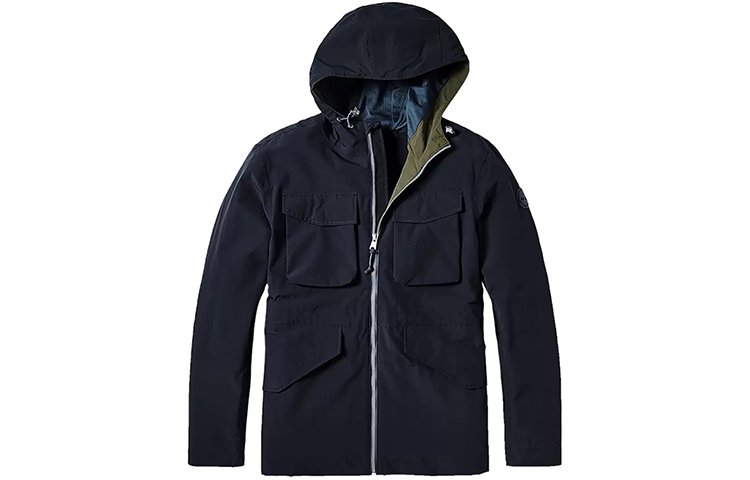 Timberland Outdoor Multi-Pocket Hooded Jacket Deep Navy Blue A2EJW-433