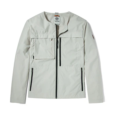 Timberland Outdoor Multi-Pocket Utility Travel Jacket Off-White Sand Color A2D9T-BH7