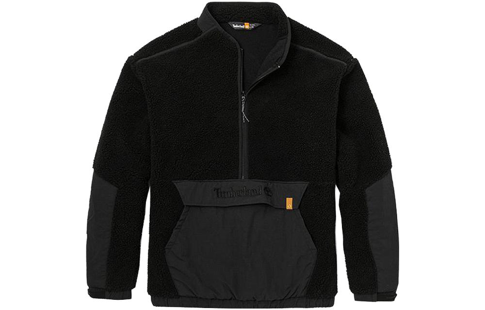 Order Timberland 戶外拼色抓絨半拉鍊外套 男女款 黑色 A5URK-001
