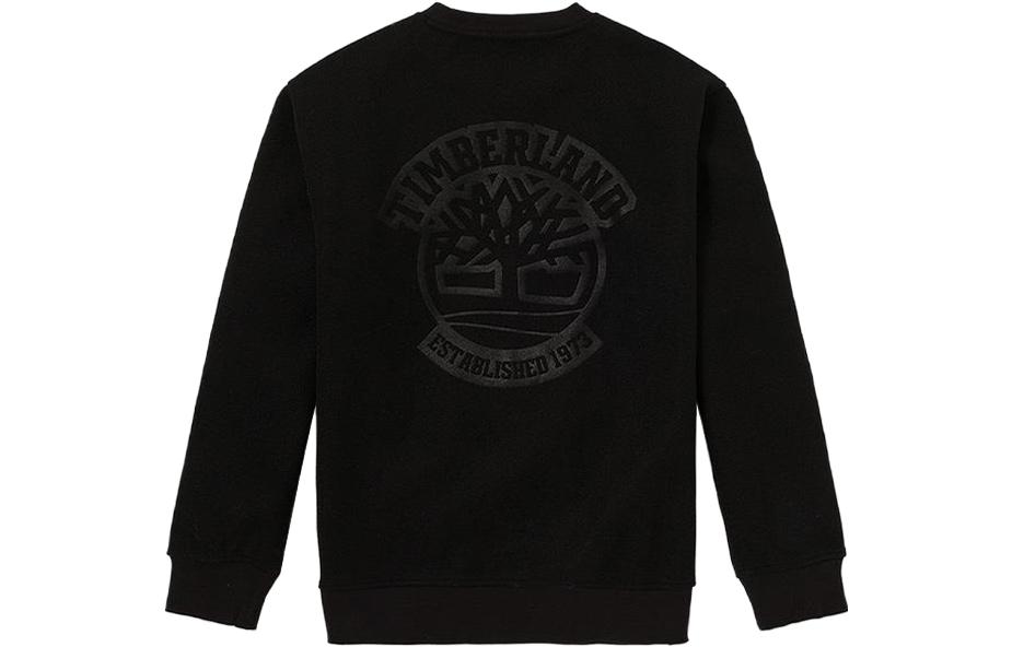 Timberland Outdoor Remix Fleece Crewneck Sweatshirt Black Unisex Logo Print A5USU-001