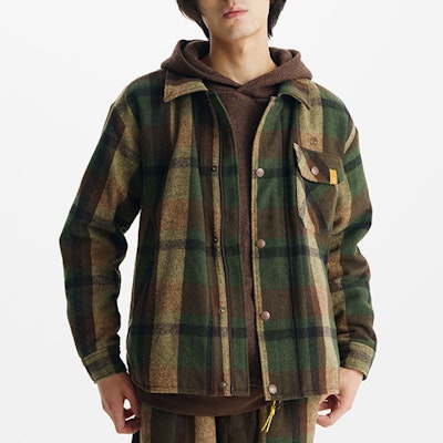Timberland Outdoor Remix Retro Plaid Loose Fit Long Sleeve Shirt Green Unisex. A5UU3-U36 Shop Timberland Outdoor Remix Retro Plaid Loose Fit Long Sleeve Shirt Green Unisex. A5UU3-U36