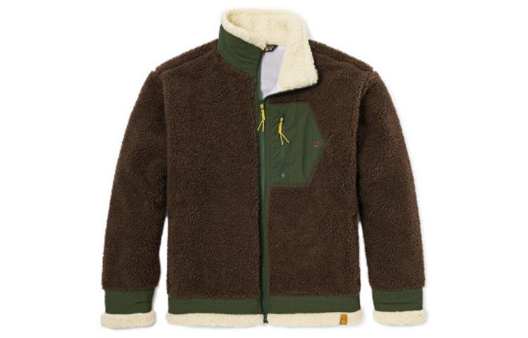 Timberland Outdoor Remix Unisex Brown Sherpa Fleece Jacket Casual Style A5UQY