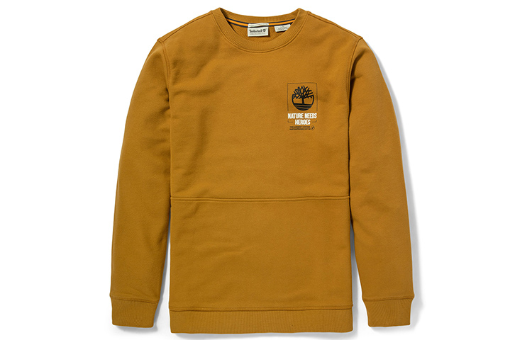 Timberland Outdoor Sports Casual Logo Sweatshirt Wheat Color A24NY-P47