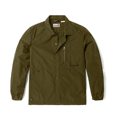 Timberland Outdoor Water-Resistant Collared Shirt Jacket Olive Green A6SF9-302