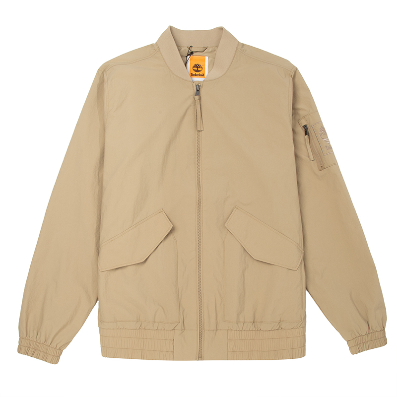 Timberland Outdoor Water-Resistant Logo Bomber Jacket Men’s - Licorice Yellow A4225-DH4