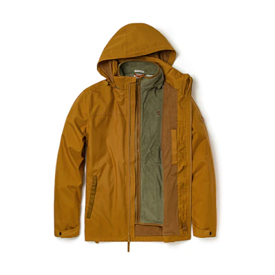 Timberland Outdoor Waterproof 3-in-1 Hooded Logo Jacket Wheat Color A2EU1-P47