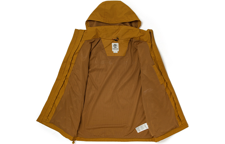 Shop Timberland 戶外防水3合1連帽Logo外套 小麥色 A2EU1-P47