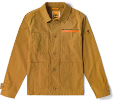 Timberland Outdoor Workwear Jacket with Letter Print in Wheat Color A61G9-P47 Timberland Outdoor Workwear Jacket with Letter Print in Wheat Color A61G9-P47