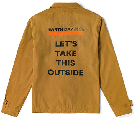 Timberland Outdoor Workwear Jacket with Letter Print in Wheat Color A61G9-P47 Lookbook Timberland Outdoor Workwear Jacket with Letter Print in Wheat Color A61G9-P47