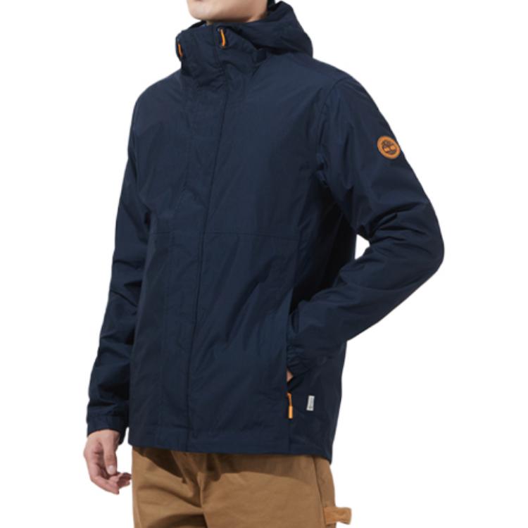 Purchase Timberland Outdoor Workwear Packable Hooded Jacket - Navy Blue A2EYF-433