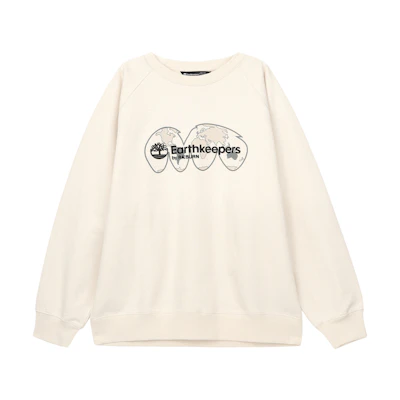 Timberland Oversized Logo Print Knit Sweatshirt - Undyed & Warm A5ZRH-CR3
