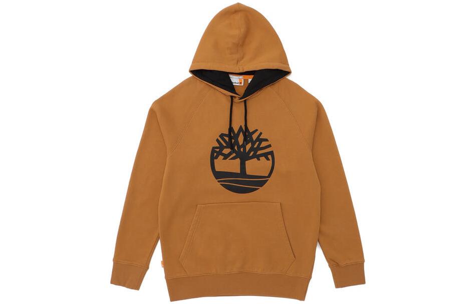 Timberland Oyster River Tree Logo Print Hoodie Yellow Men’s Long Sleeve A69WN-P47