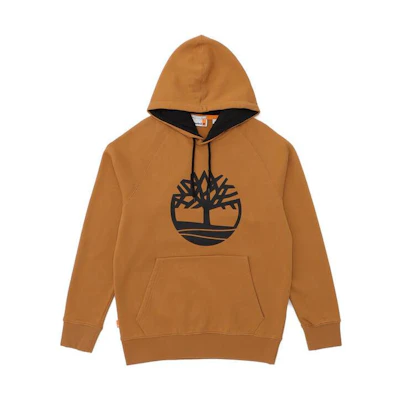Timberland Oyster River Tree Logo Print Hoodie Yellow Men’s Long Sleeve A69WN-P47