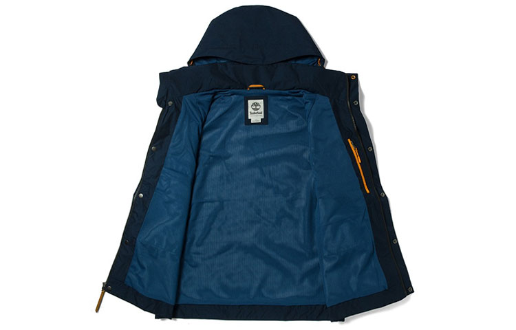 Shop Timberland Packable Hooded Outdoor Jacket Deep Sapphire Blue A24YY-433