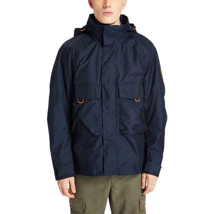 Details for Timberland Packable Hooded Outdoor Jacket Deep Sapphire Blue A24YY-433