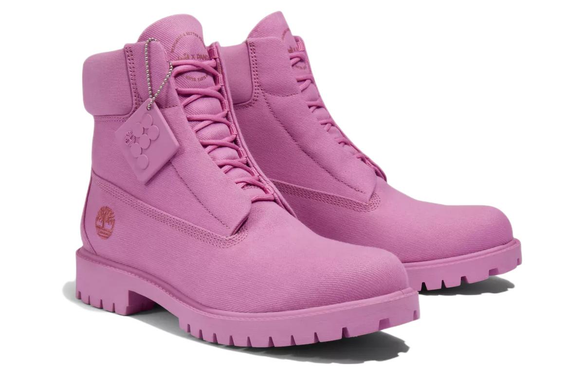 Lookbook PANGAIA x Timberland添柏嵐 防水六英吋 耐磨低筒 戶外靴 粉紅色