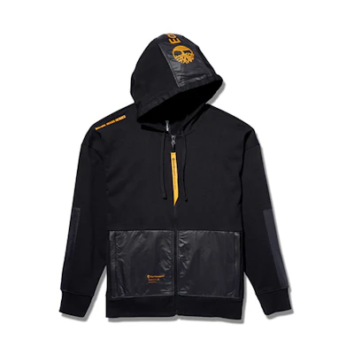 Timberland Patchwork Casual Sports Hoodie Jacket Black A2CFC-001