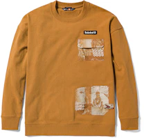 Timberland Pattern Patchwork Wheat Sweatshirt Unisex A6B5C-P47 Timberland Pattern Patchwork Wheat Sweatshirt Unisex A6B5C-P47