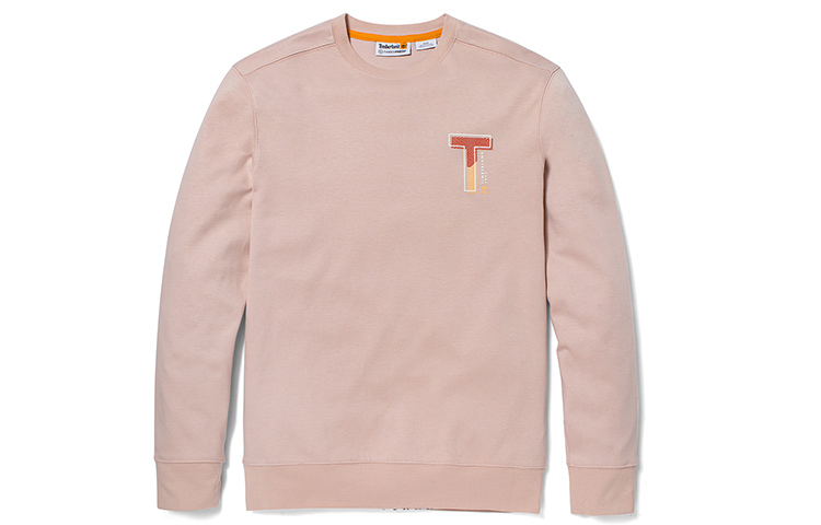 Timberland Pink Letter Knit Crewneck Sweatshirt A62VN-662