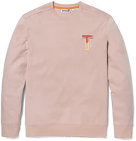 Timberland Pink Letter Knit Crewneck Sweatshirt A62VN-662 Timberland Pink Letter Knit Crewneck Sweatshirt A62VN-662