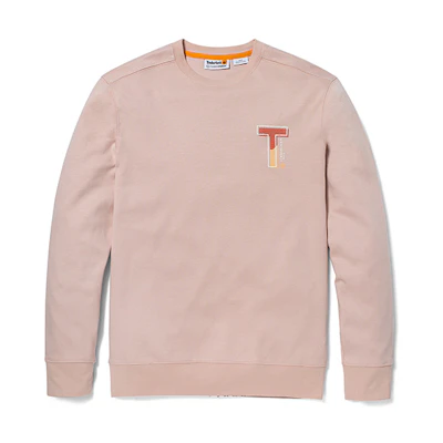 Timberland Pink Letter Knit Crewneck Sweatshirt A62VN-662