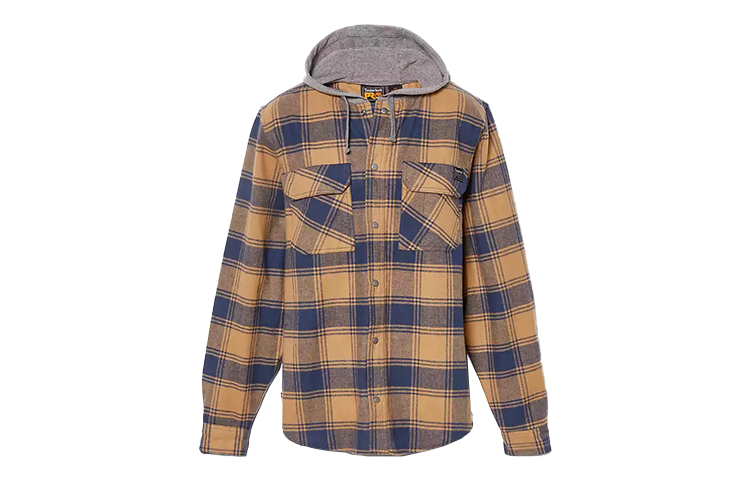 Timberland Plaid Hooded Jacket Brown Beige A64DD-DK0
