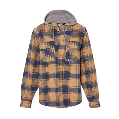 Timberland Plaid Hooded Jacket Brown Beige A64DD-DK0