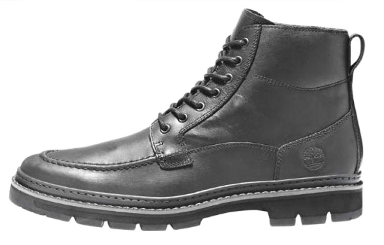 Timberland Port Union Moc Toe Waterproof Leather Boot 'Black' A28ZD015