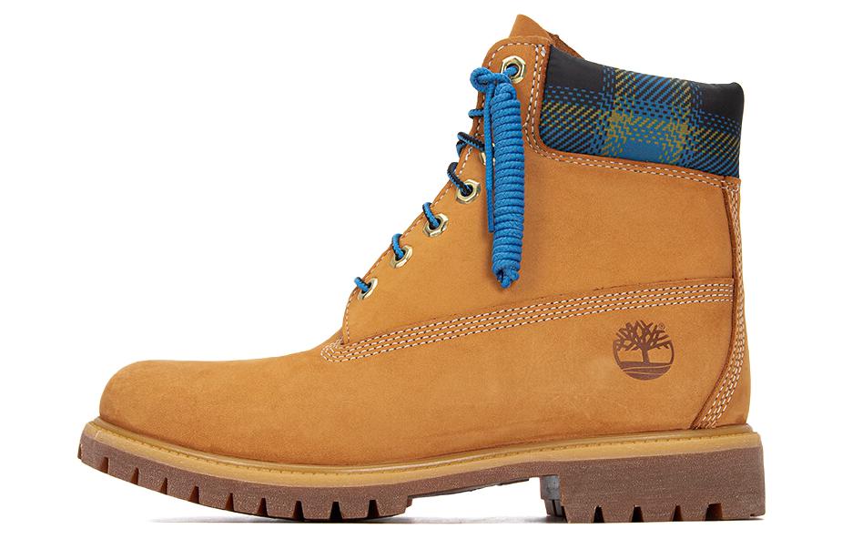 Buy Botas Timberland Premium 6 Inch 'Trigo con Cuello de Tartán Azul' A2EUX231