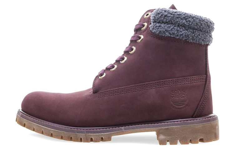Timberland Premium 6 Inch Double Collar Waterproof 'Burgundy Nubuck' A1ZK8
