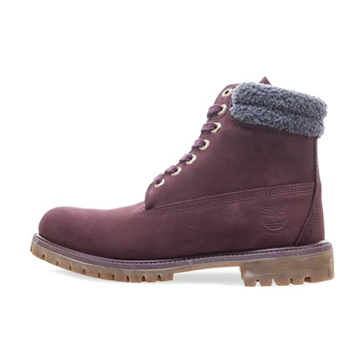 Timberland PRM 6 Inch Double Collar Waterproof 'Burgundy Nubuck'