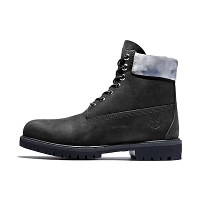 Timberland PRM 6 Inch Waterproof Boots 'Black Nubuck with Grey Camo Collar'